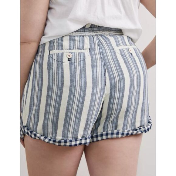 ✨Pilcro Anthropologie Womens Everyday Stripe Paperbag High Waist Sz 31 Shorts✨ - Picture 6 of 11